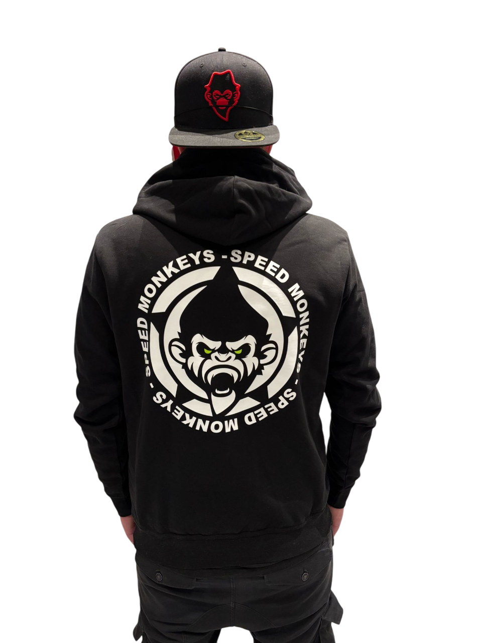 HOODIE MNKYfiziert BLACK/GREEN UNISEX