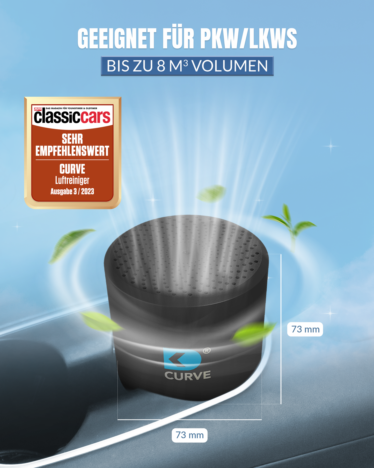 CURVE Luftreiniger METAL BLACK