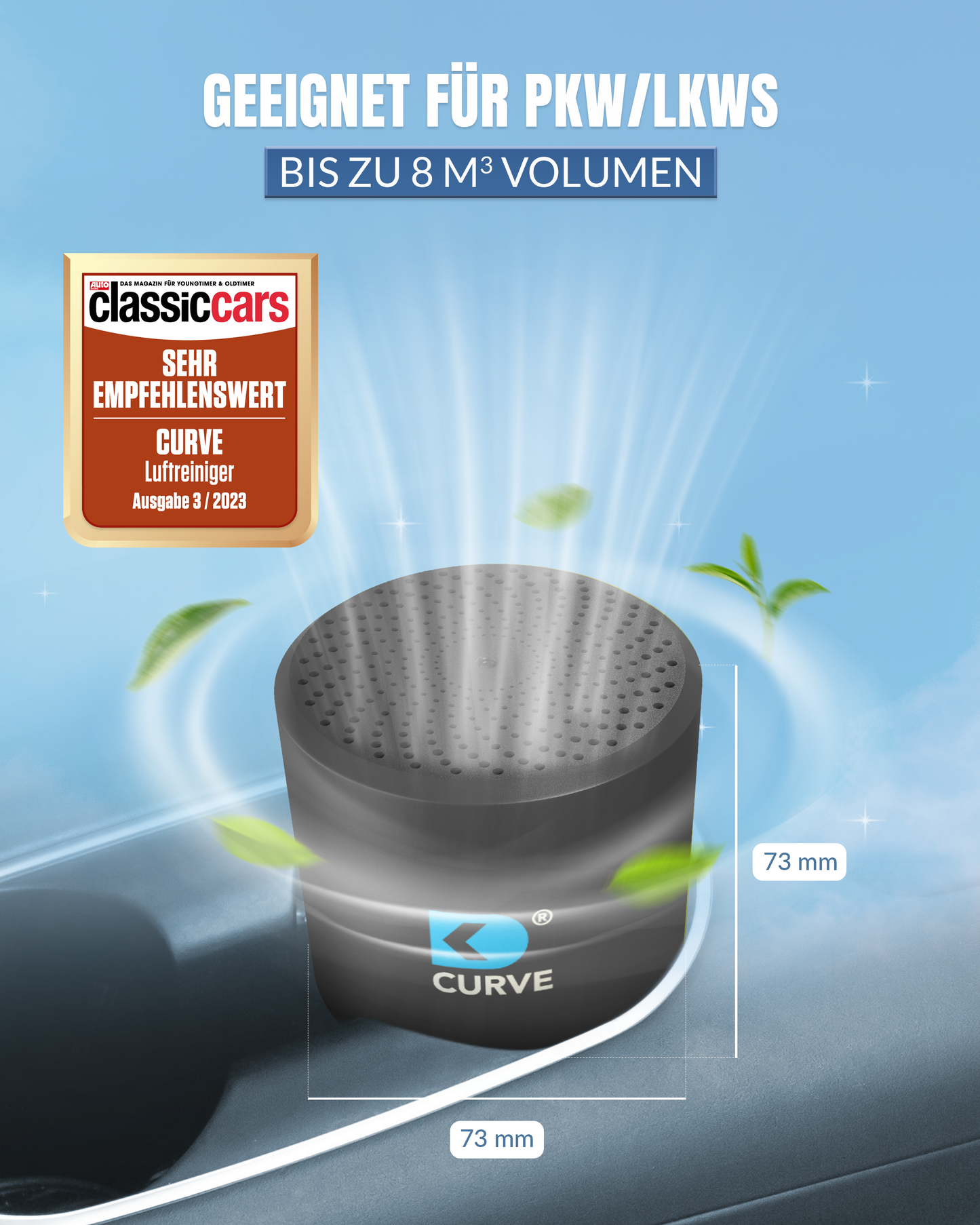 CURVE Luftreiniger COOL GREY