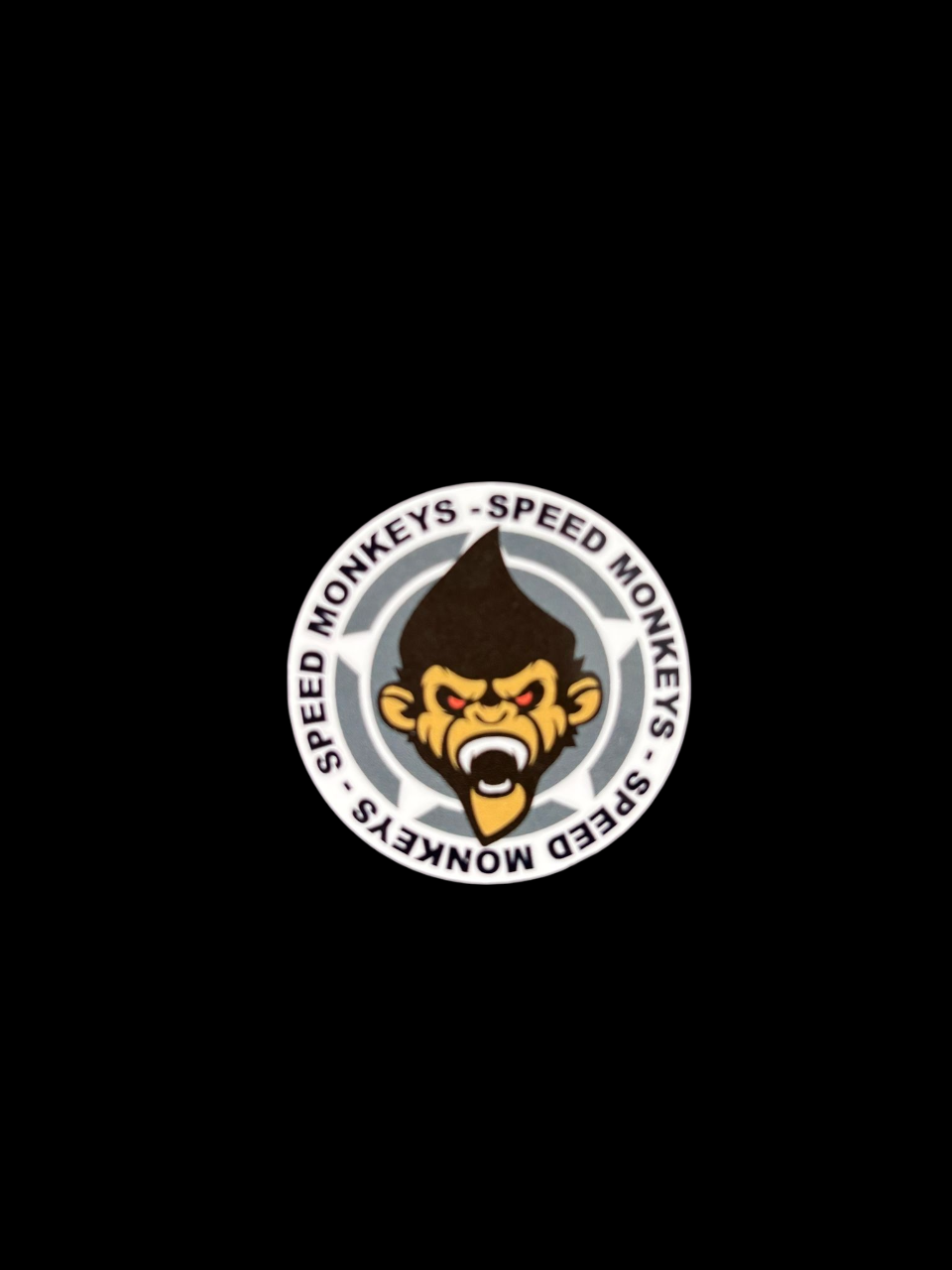 SPEED MONKEY STICKER GREY
